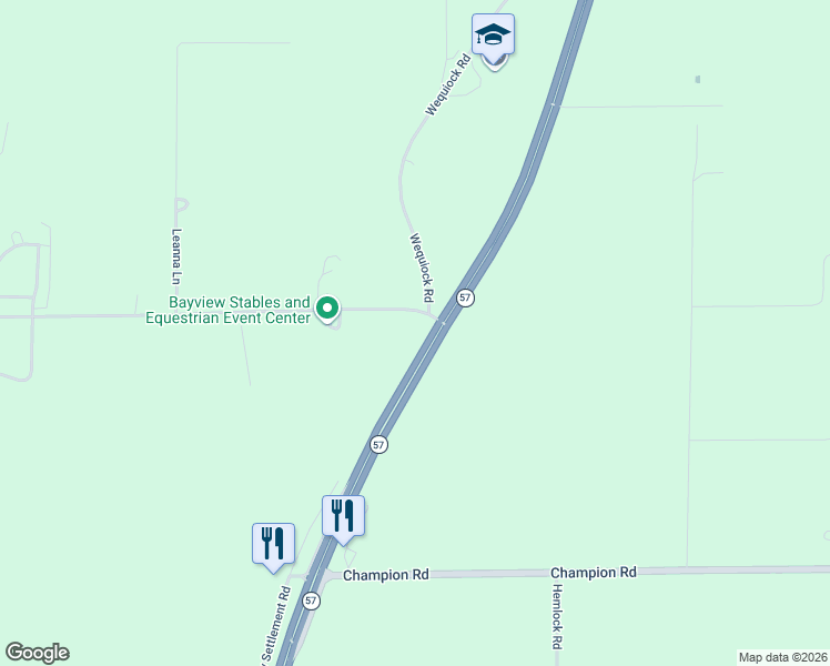 map of restaurants, bars, coffee shops, grocery stores, and more near 3501-3571 Sturgeon Bay Road in New Franken