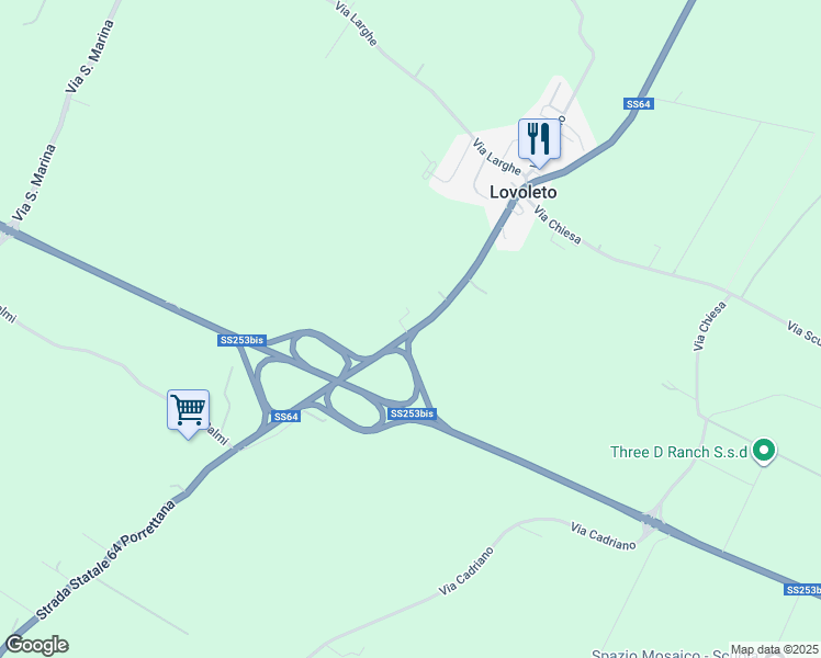 map of restaurants, bars, coffee shops, grocery stores, and more near 13 Strada Statale 64 Porrettana in Città Metropolitana di Bologna