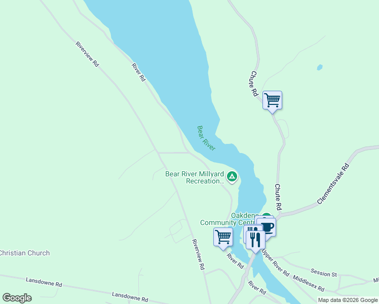 map of restaurants, bars, coffee shops, grocery stores, and more near 1076 River Road in Smiths Cove