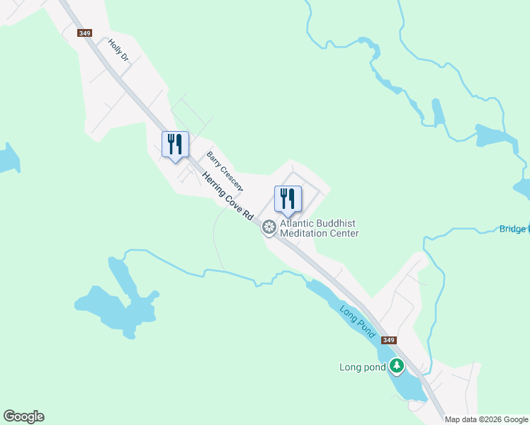 map of restaurants, bars, coffee shops, grocery stores, and more near 15 Iris Avenue in Herring Cove