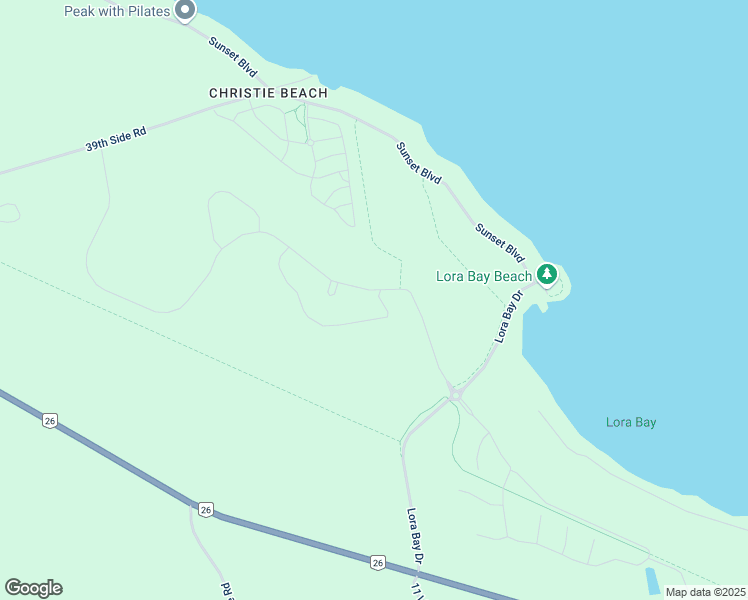 map of restaurants, bars, coffee shops, grocery stores, and more near 148 West Ridge Drive in The Blue Mountains