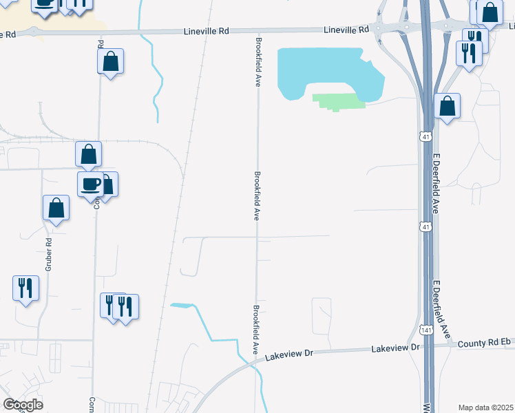 map of restaurants, bars, coffee shops, grocery stores, and more near 1520 Brookfield Avenue in Green Bay