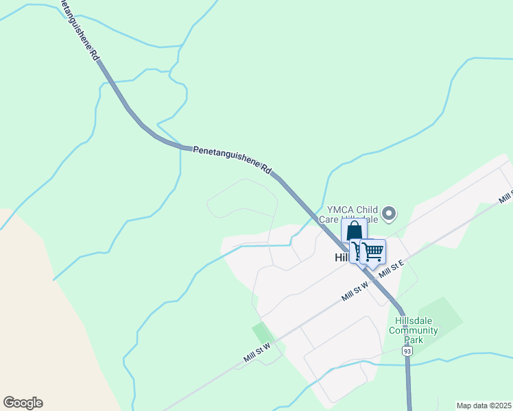 map of restaurants, bars, coffee shops, grocery stores, and more near 72 Davenport Drive in Hillsdale