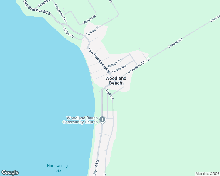 map of restaurants, bars, coffee shops, grocery stores, and more near 1985 Tiny Beaches Road South in Elmvale