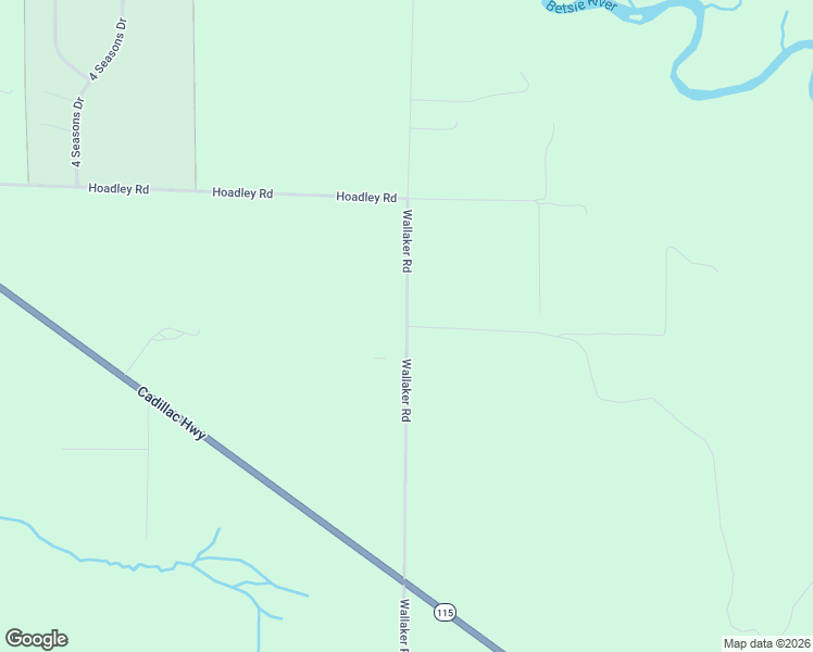 map of restaurants, bars, coffee shops, grocery stores, and more near 3213 Crum Road in Benzonia