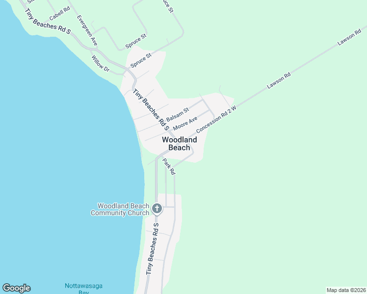 map of restaurants, bars, coffee shops, grocery stores, and more near 1985 Tiny Beaches Road South in Elmvale