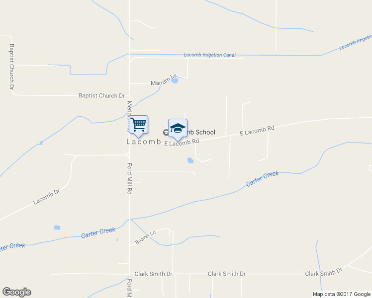 map of restaurants, bars, coffee shops, grocery stores, and more near 34125 East Lacomb Road in Lebanon