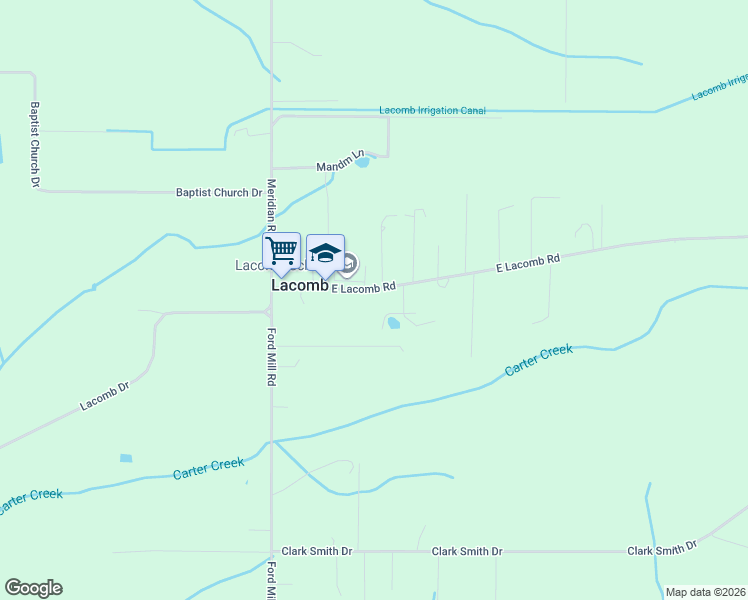 map of restaurants, bars, coffee shops, grocery stores, and more near 34125 East Lacomb Road in Lebanon