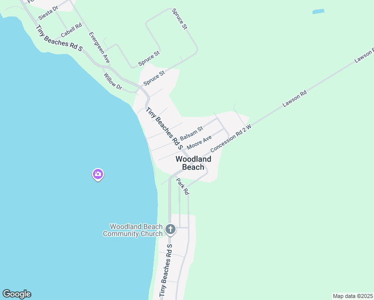 map of restaurants, bars, coffee shops, grocery stores, and more near 1985 Tiny Beaches Road South in Elmvale