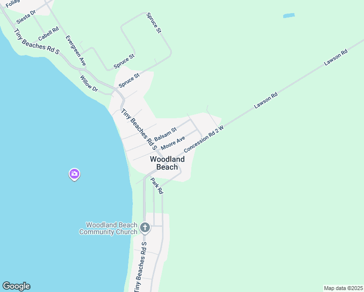 map of restaurants, bars, coffee shops, grocery stores, and more near 1058 Concession Road 2 West in Elmvale