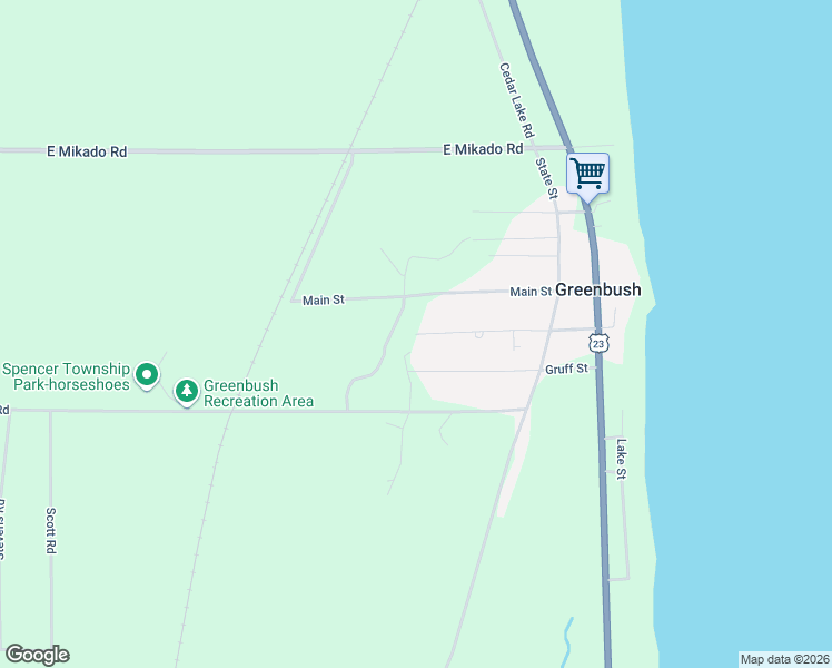 map of restaurants, bars, coffee shops, grocery stores, and more near 4962 Campbell Street in Greenbush