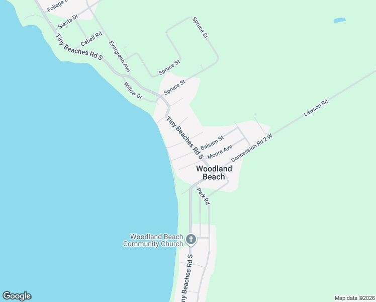 map of restaurants, bars, coffee shops, grocery stores, and more near 50 Balsam Street in Simcoe County