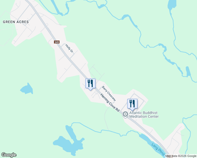 map of restaurants, bars, coffee shops, grocery stores, and more near 52 Berm Street in Halifax