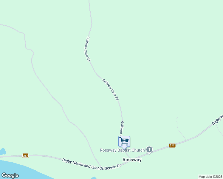 map of restaurants, bars, coffee shops, grocery stores, and more near 164 Gullivers Cove Road in Digby
