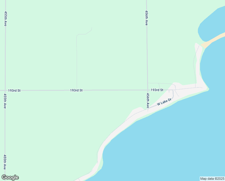 map of restaurants, bars, coffee shops, grocery stores, and more near 45550 193rd Street in Lake Norden