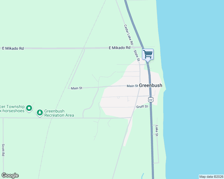 map of restaurants, bars, coffee shops, grocery stores, and more near 4962-5004 Campbell Street in Greenbush