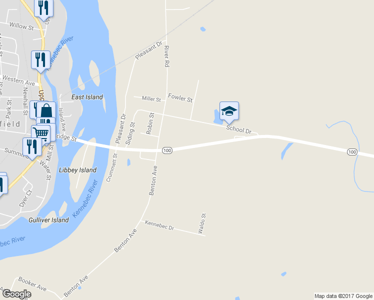 map of restaurants, bars, coffee shops, grocery stores, and more near 57 Neck Road in Benton