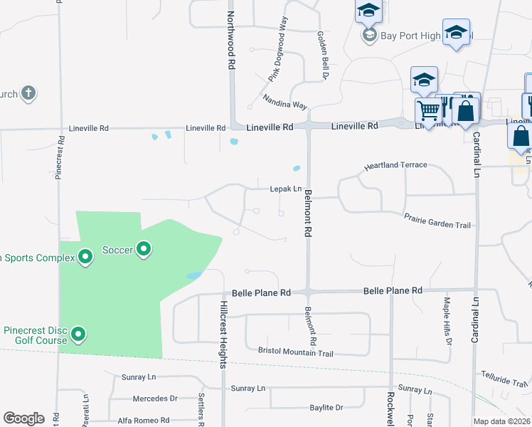 map of restaurants, bars, coffee shops, grocery stores, and more near 1715 Jackson Hole Court in Green Bay