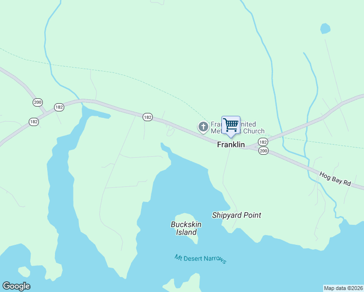 map of restaurants, bars, coffee shops, grocery stores, and more near 48 Main Street in Franklin