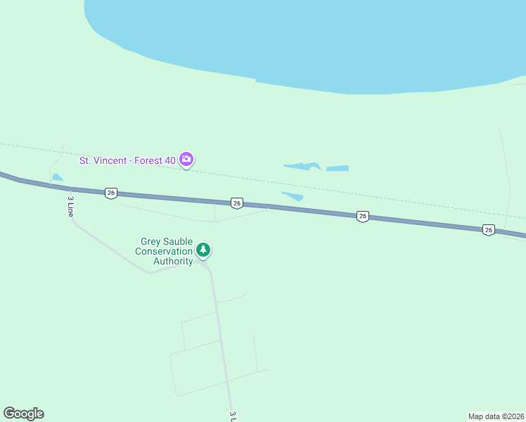 map of restaurants, bars, coffee shops, grocery stores, and more near 126 Old Highway 26 in Meaford