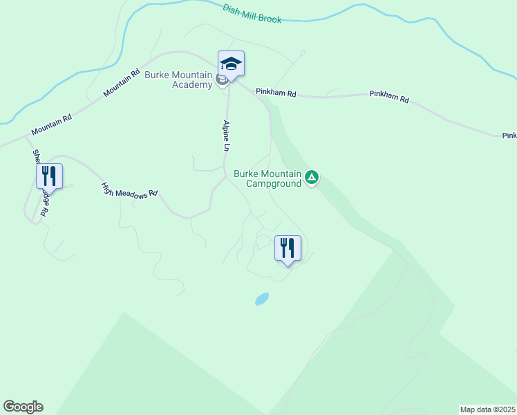 map of restaurants, bars, coffee shops, grocery stores, and more near 23 Mountain Brook Road in Burke
