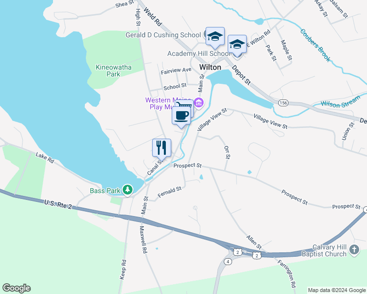 map of restaurants, bars, coffee shops, grocery stores, and more near 6 Goodspeed Street in Wilton