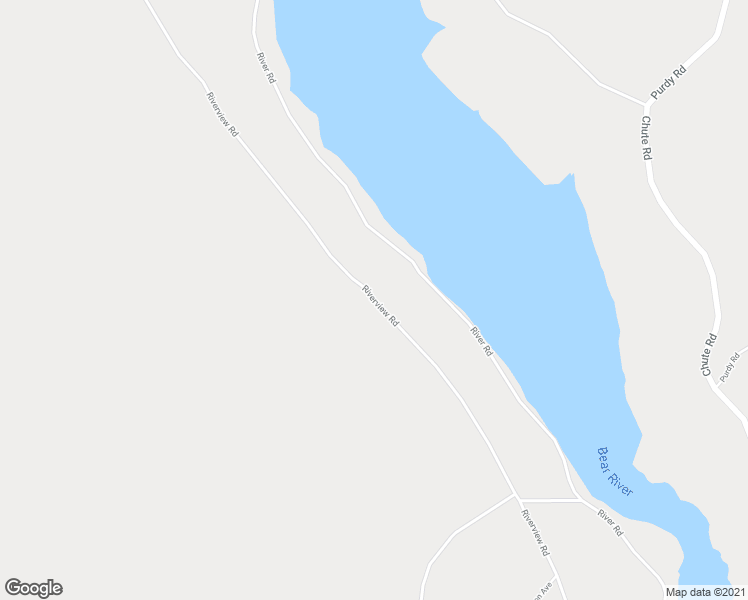 map of restaurants, bars, coffee shops, grocery stores, and more near Riverview Road in Bear River