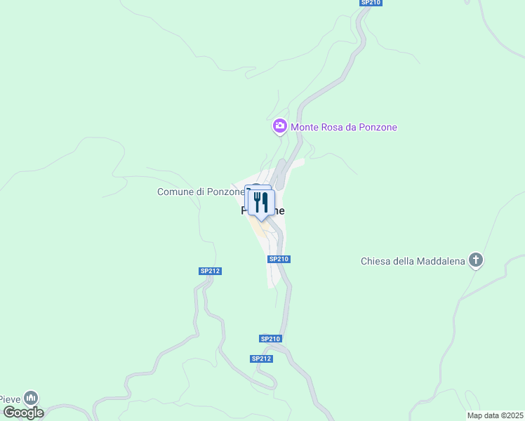 map of restaurants, bars, coffee shops, grocery stores, and more near in Ponzone