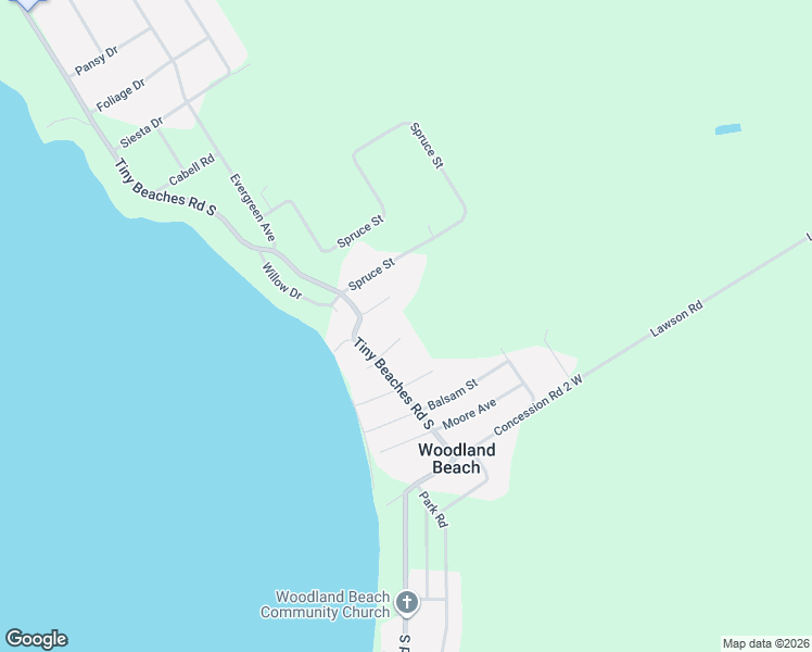 map of restaurants, bars, coffee shops, grocery stores, and more near 2 Maplewood Drive in Simcoe County