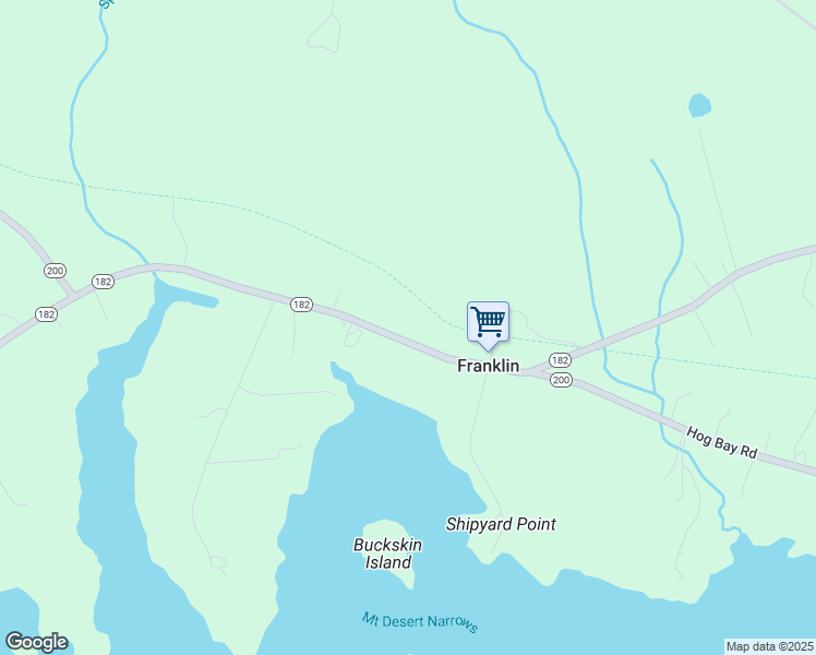 map of restaurants, bars, coffee shops, grocery stores, and more near 25 Main Street in Franklin