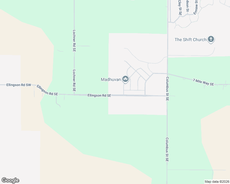 map of restaurants, bars, coffee shops, grocery stores, and more near 823 Ellingson Road Southeast in Albany