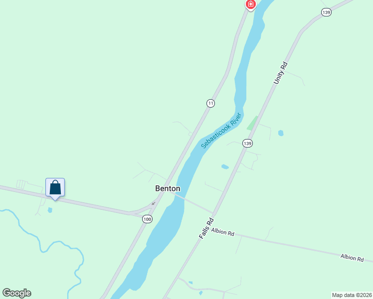 map of restaurants, bars, coffee shops, grocery stores, and more near 51 Bangor Road in Benton