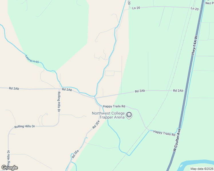 map of restaurants, bars, coffee shops, grocery stores, and more near 12 Cottontail Lane in Cody