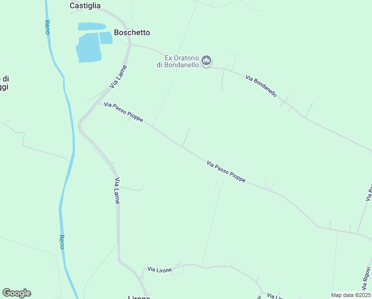 map of restaurants, bars, coffee shops, grocery stores, and more near Via Passo Pioppe in Città Metropolitana di Bologna