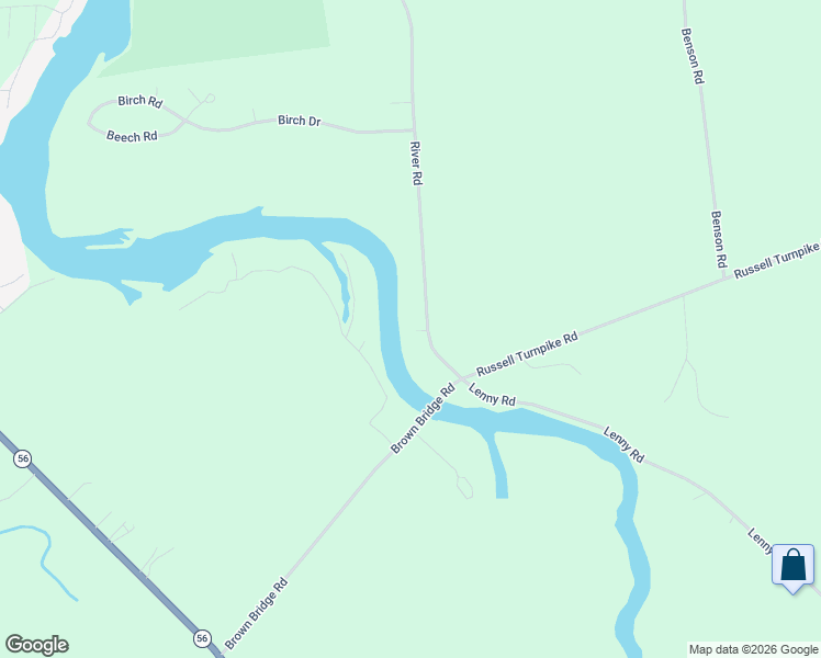 map of restaurants, bars, coffee shops, grocery stores, and more near 2314 River Rd in Potsdam