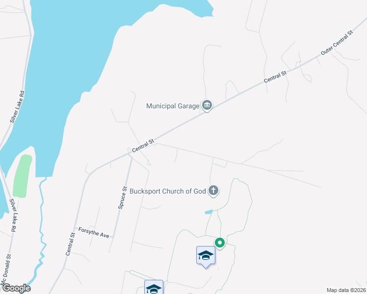 map of restaurants, bars, coffee shops, grocery stores, and more near 35 Race Course Road in Bucksport