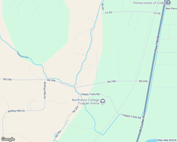 map of restaurants, bars, coffee shops, grocery stores, and more near 12 Cottontail Lane in Cody