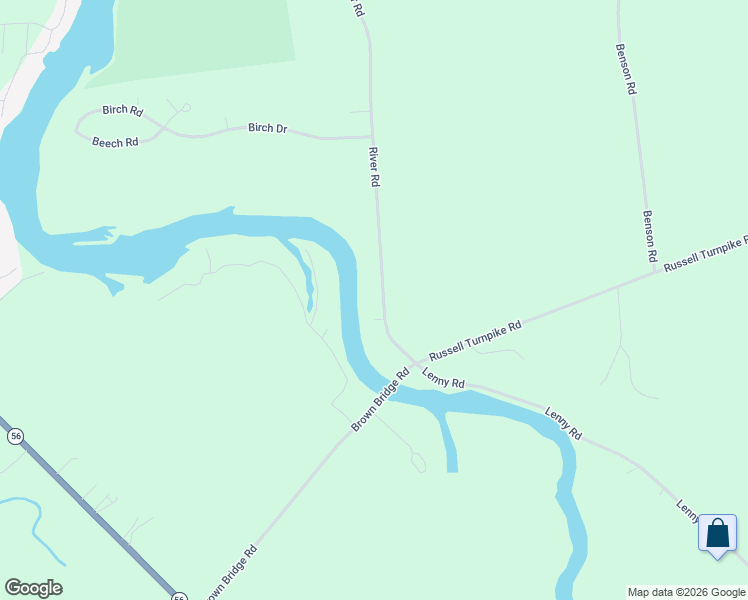 map of restaurants, bars, coffee shops, grocery stores, and more near 2314 River Rd in Potsdam