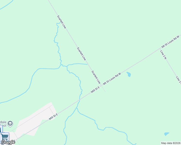 map of restaurants, bars, coffee shops, grocery stores, and more near 66 Scarlett Line in Hillsdale