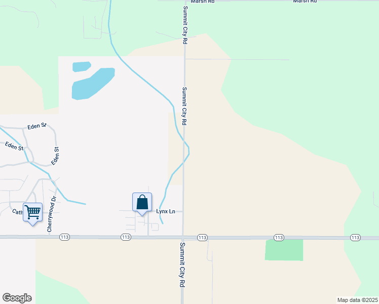 map of restaurants, bars, coffee shops, grocery stores, and more near 6677-6783 Summit City Road in Kingsley