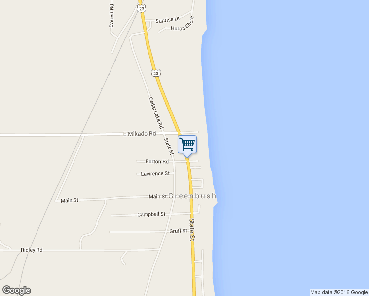map of restaurants, bars, coffee shops, grocery stores, and more near 2779 U.S. 23 in Greenbush