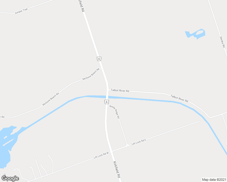 map of restaurants, bars, coffee shops, grocery stores, and more near 2 Talbot River Road in Kirkfield