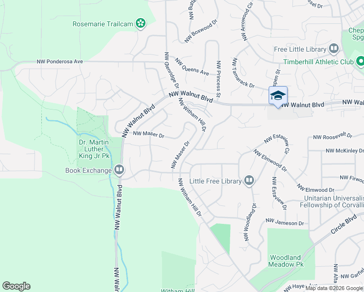 map of restaurants, bars, coffee shops, grocery stores, and more near 2266 Northwest Maser Drive in Corvallis