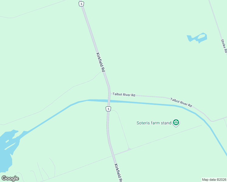 map of restaurants, bars, coffee shops, grocery stores, and more near 2 Talbot River Road in Kirkfield