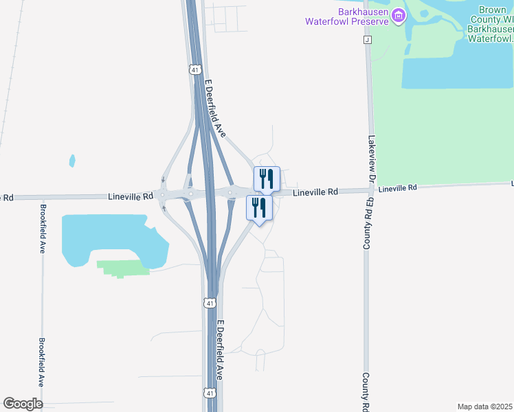 map of restaurants, bars, coffee shops, grocery stores, and more near 1700 East Deerfield Avenue in Green Bay