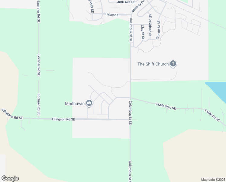 map of restaurants, bars, coffee shops, grocery stores, and more near 1673 Southeast Seven Mile Lane in Albany