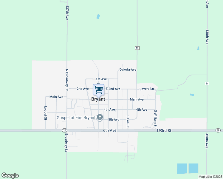 map of restaurants, bars, coffee shops, grocery stores, and more near 200-248 North Underwood Street in Bryant