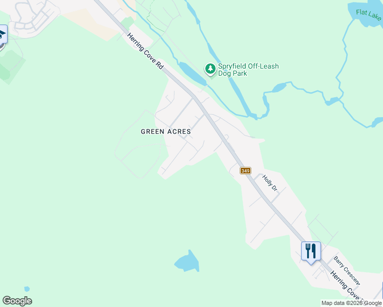 map of restaurants, bars, coffee shops, grocery stores, and more near 13 Trout Run in Halifax