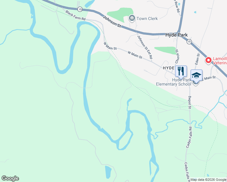 map of restaurants, bars, coffee shops, grocery stores, and more near 168 Woodlands Lane in Hyde Park
