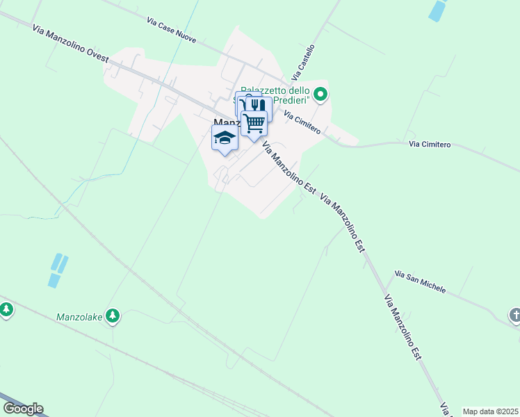 map of restaurants, bars, coffee shops, grocery stores, and more near 48 Via Madre Teresa di Calcutta in Provincia di Modena